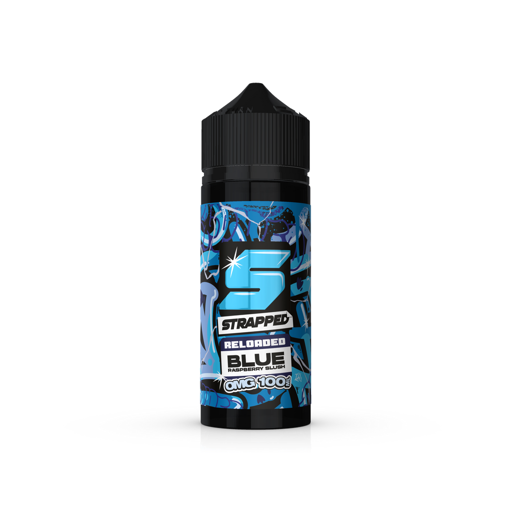 Strapped Reloaded - Blue Raspberry 100ml 0mg Strapped Reloaded - Blue Raspberry 100ml 0mg